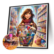 Load image into Gallery viewer, Diamond Painting - Full Round - handmade girl (30*30CM)

