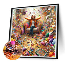 Load image into Gallery viewer, Diamond Painting - Full Round - handmade girl (30*30CM)
