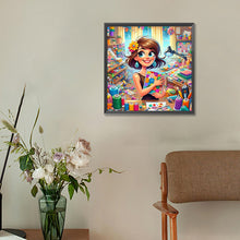 Load image into Gallery viewer, Diamond Painting - Full Round - handmade girl (30*30CM)
