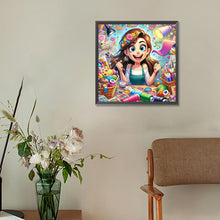 Load image into Gallery viewer, Diamond Painting - Full Round - handmade girl (30*30CM)
