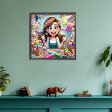 Load image into Gallery viewer, Diamond Painting - Full Round - handmade girl (30*30CM)
