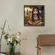 Load image into Gallery viewer, Diamond Painting - Full Round - indian girl (30*30CM)
