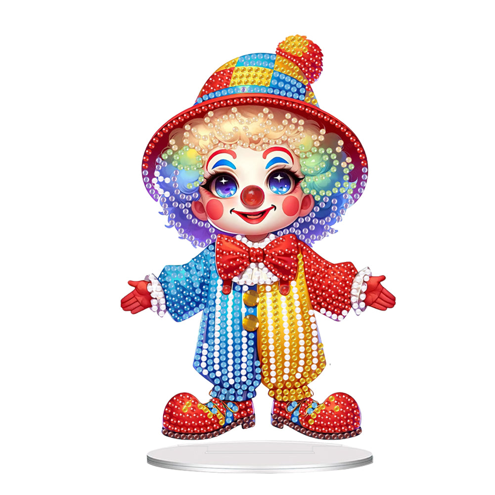 Acrylic Q Version Clown Diamond Painting Desktop Decorations Bedroom Table Decor