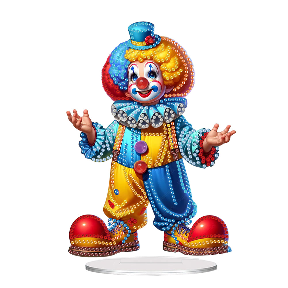 Acrylic Q Version Clown Diamond Painting Desktop Decorations Bedroom Table Decor