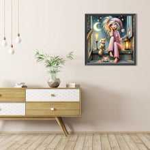 Load image into Gallery viewer, AB Diamond Painting - Full Round - Blonde girl in pajamas (40*40CM)
