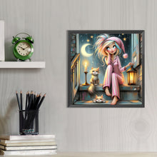 Load image into Gallery viewer, AB Diamond Painting - Full Round - Blonde girl in pajamas (40*40CM)

