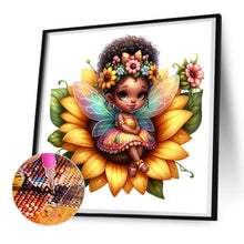 Load image into Gallery viewer, Diamond Painting - Full Round - sunflower black elf (30*30CM)

