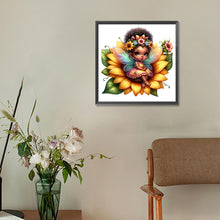 Load image into Gallery viewer, Diamond Painting - Full Round - sunflower black elf (30*30CM)
