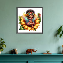 Load image into Gallery viewer, Diamond Painting - Full Round - sunflower black elf (30*30CM)
