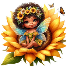 Load image into Gallery viewer, Diamond Painting - Full Round - sunflower black elf (30*30CM)
