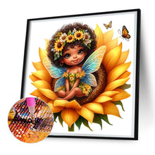 Load image into Gallery viewer, Diamond Painting - Full Round - sunflower black elf (30*30CM)
