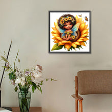 Load image into Gallery viewer, Diamond Painting - Full Round - sunflower black elf (30*30CM)
