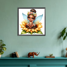 Load image into Gallery viewer, Diamond Painting - Full Round - sunflower black elf (30*30CM)
