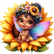 Load image into Gallery viewer, Diamond Painting - Full Round - sunflower black elf (30*30CM)
