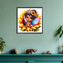 Load image into Gallery viewer, Diamond Painting - Full Round - sunflower black elf (30*30CM)
