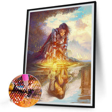 Load image into Gallery viewer, AB Diamond Painting - Full Round - female knight by the lake (40*50CM)

