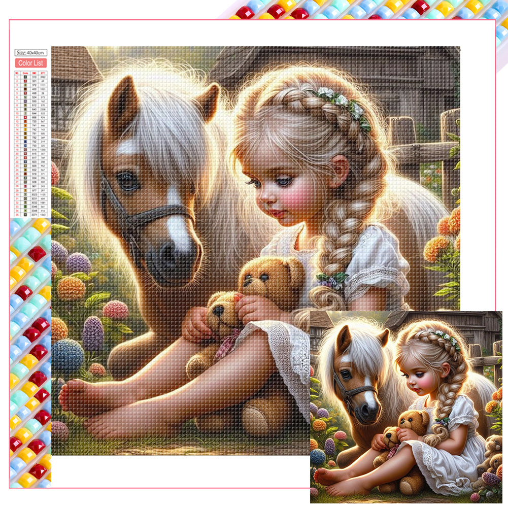 Diamond Painting - Full Square - little girl (40*40CM)