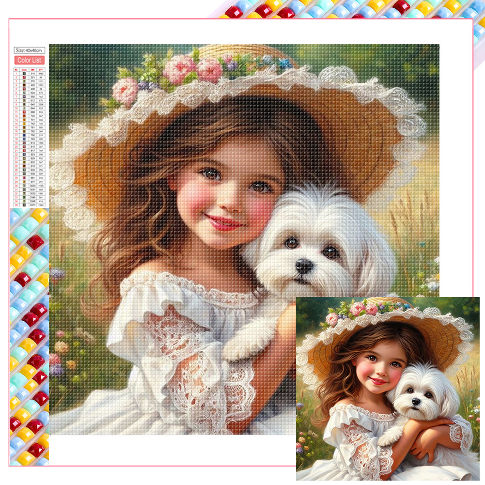 Diamond Painting - Full Square - little girl (40*40CM)