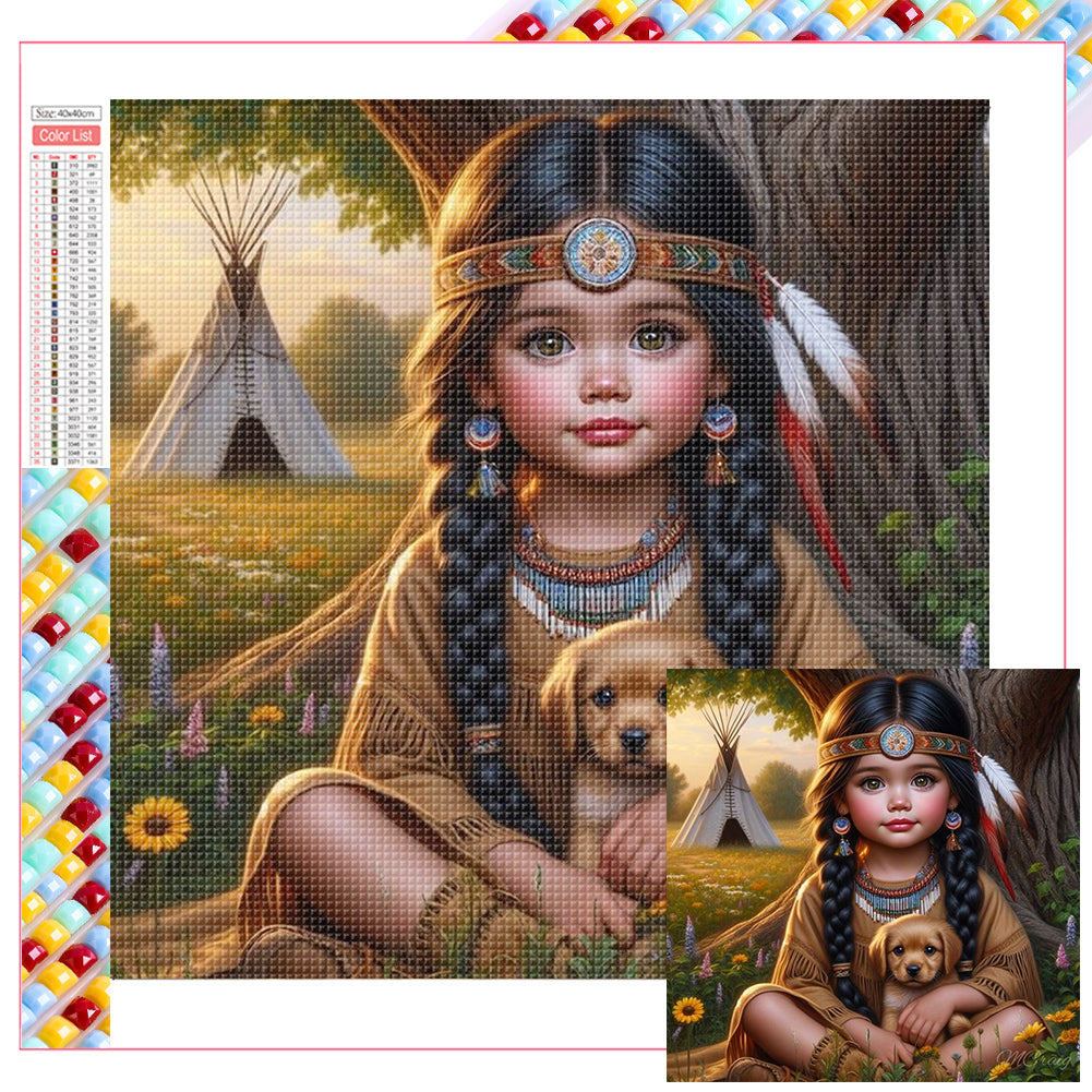 Diamond Painting - Full Square - little girl (40*40CM)