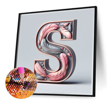 Load image into Gallery viewer, Diamond Painting - Full Round - Feather letter S (40*40CM)
