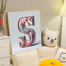 Load image into Gallery viewer, Diamond Painting - Full Round - Feather letter S (40*40CM)
