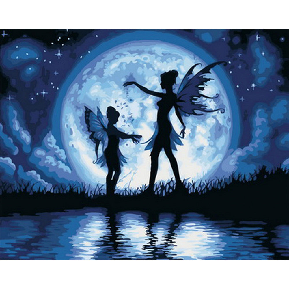 Diamond Painting - Full Round - Elf under the moon (50*40CM)