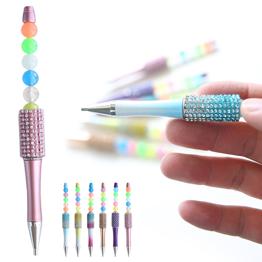 Diamond Painting Pen Diamond Art Pen with Glowing Bead for Kids Adults (Pink)