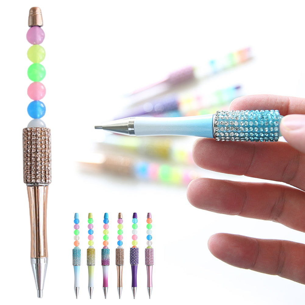 Diamond Painting Pen Diamond Art Pen with Glowing Bead for Kids Adults (Gold)