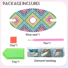Load image into Gallery viewer, Acrylic Special Shaped Line Art Diamond Art Wine Glass Organizer for Bar Decor
