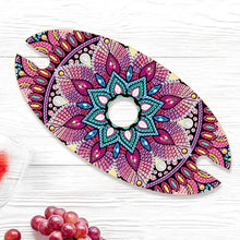 Load image into Gallery viewer, Acrylic Special Shaped Mandala Art Diamond Art Wine Glass Organizer for Bar
