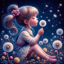 Load image into Gallery viewer, Diamond Painting - Full Round - dandelion girl (30*30CM)
