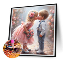 Load image into Gallery viewer, Diamond Painting - Full Round - kiss a child (30*30CM)
