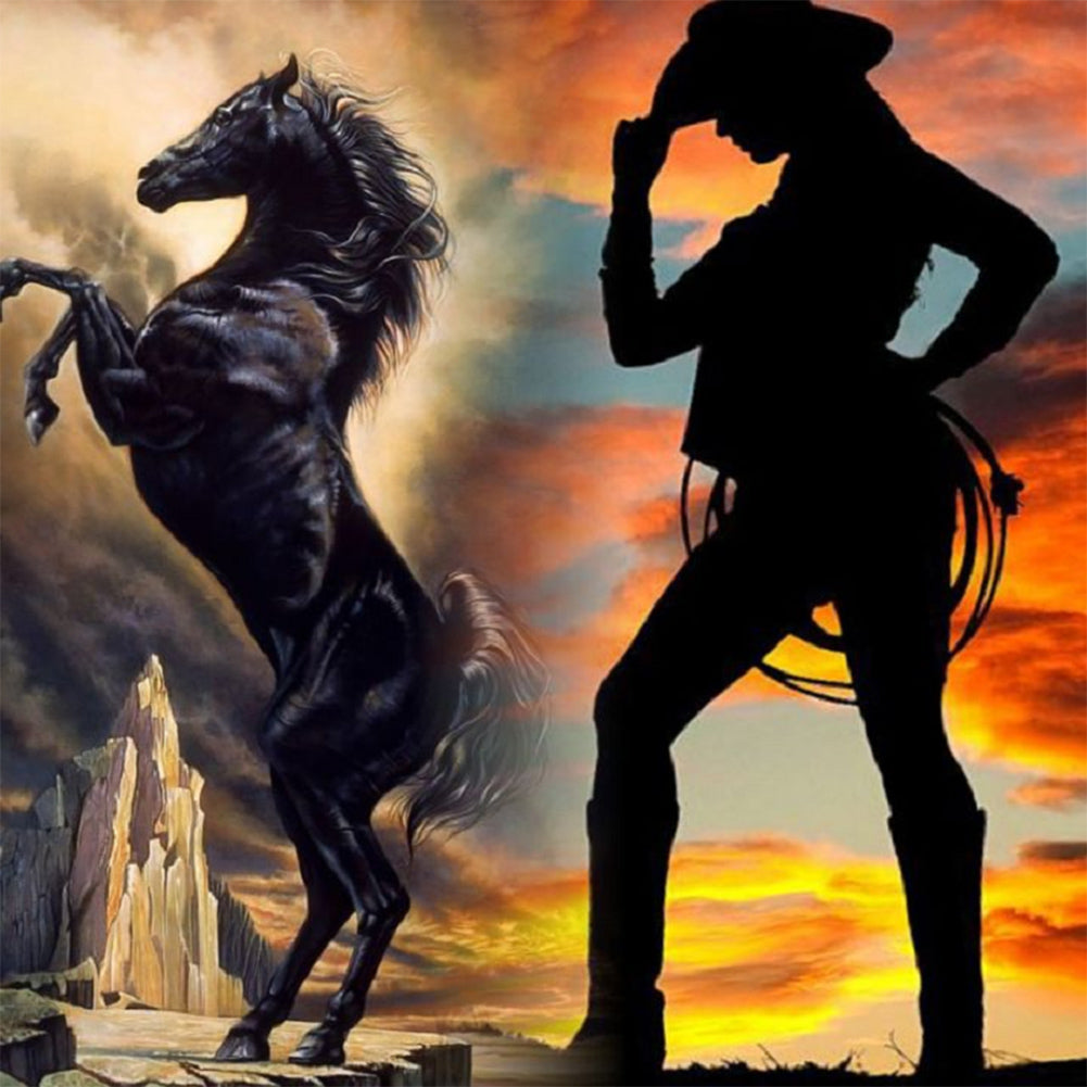 Diamond Painting - Full Round - cowboy (40*40CM)
