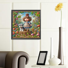 Load image into Gallery viewer, Diamond Painting - Full Round - Little girl performing in the garden (40*40CM)
