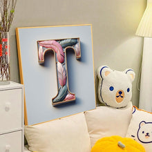 Load image into Gallery viewer, Diamond Painting - Full Round - Feather Letter-T (40*40CM)
