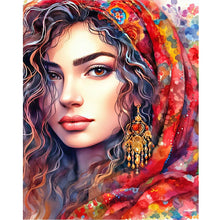 Load image into Gallery viewer, Diamond Painting - Full Round - watercolor woman (40*50CM)
