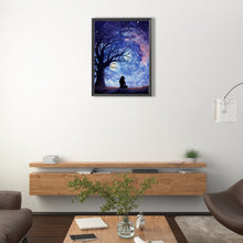 Load image into Gallery viewer, AB Diamond Painting - Full Round - Girl&#39;s back under the starry sky (30*40CM)
