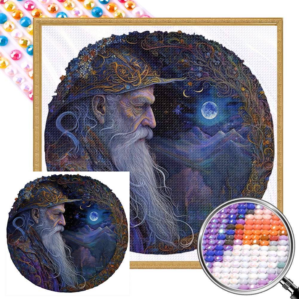 AB Diamond Painting - Full Round - The pensive old sage (40*40CM)
