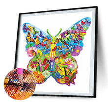 Load image into Gallery viewer, AB Diamond Painting - Full Round - Colorful butterflies (40*40CM)
