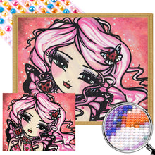 Load image into Gallery viewer, AB Diamond Painting - Full Round - pink hair girl (50*40CM)
