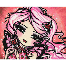 Load image into Gallery viewer, AB Diamond Painting - Full Round - pink hair girl (50*40CM)
