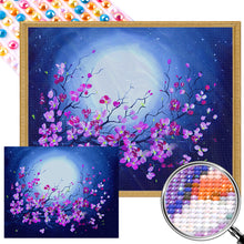 Load image into Gallery viewer, AB Diamond Painting - Full Round - Flowers under the moon (50*40CM)
