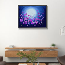 Load image into Gallery viewer, AB Diamond Painting - Full Round - Flowers under the moon (50*40CM)
