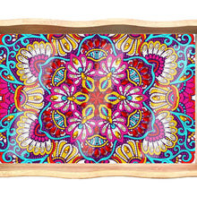 Load image into Gallery viewer, Wooden Retro Pattern 5D DIY Diamond Painting Serving Tray with Handle Home Decor
