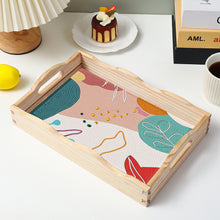 Load image into Gallery viewer, Wooden Simple Pattern 5D DIY Diamond Painting Serving Tray with Handle for Table
