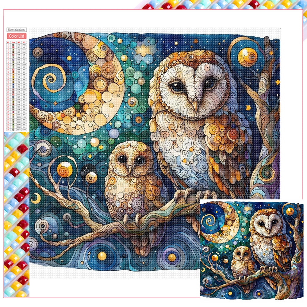 Diamond Painting - Full Square - owl (30*30CM)