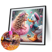 Load image into Gallery viewer, Diamond Painting - Full Round - girl and donald duck (30*30CM)
