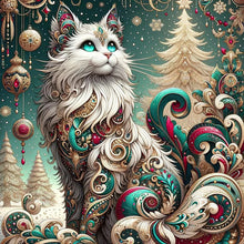 Load image into Gallery viewer, Diamond Painting - Full Round - Decorative white cat (30*30CM)

