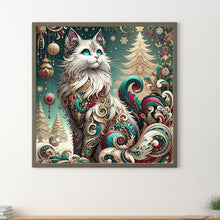 Load image into Gallery viewer, Diamond Painting - Full Round - Decorative white cat (30*30CM)
