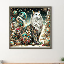 Load image into Gallery viewer, Diamond Painting - Full Round - Elegant white cat (30*30CM)
